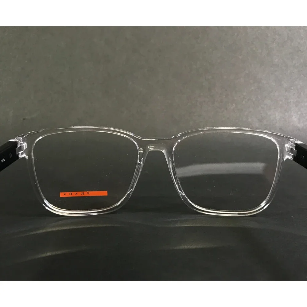 Prada Linea Rossa Eyeglasses Frames VPS06P 2AZ-1O1 Crystal Clear Black 57-18-145